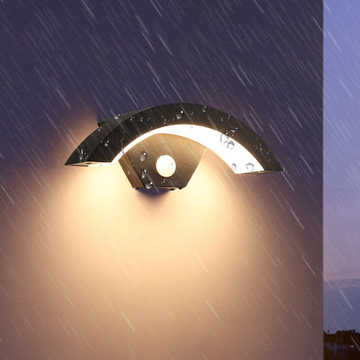 Moderner Minimalistischer Gebogener Aluminium Acryl LED Wandleuchtenlampe Für Garten | Karnz