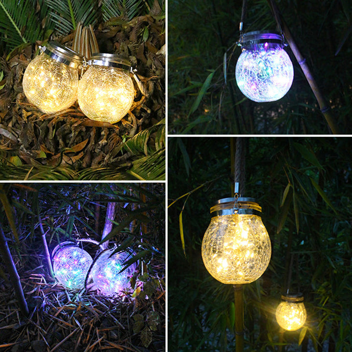 Moderne Art Deco Solar Orb Edelstahl Glas LED Außenleuchte für den Garten | Karnz