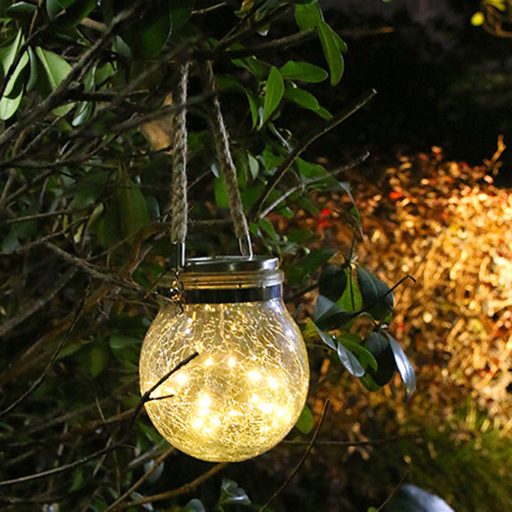 Moderne Art Deco Solar Orb Edelstahl Glas LED Außenleuchte für den Garten | Karnz