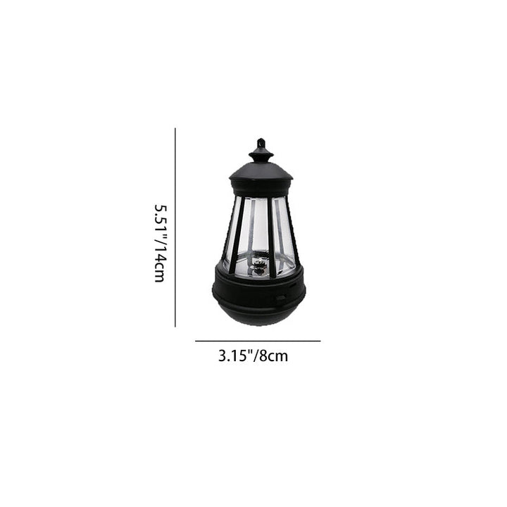 Modern minimalist Solar tragbare runde Turm Eisen LED Außenleuchte für Garten | Karnz