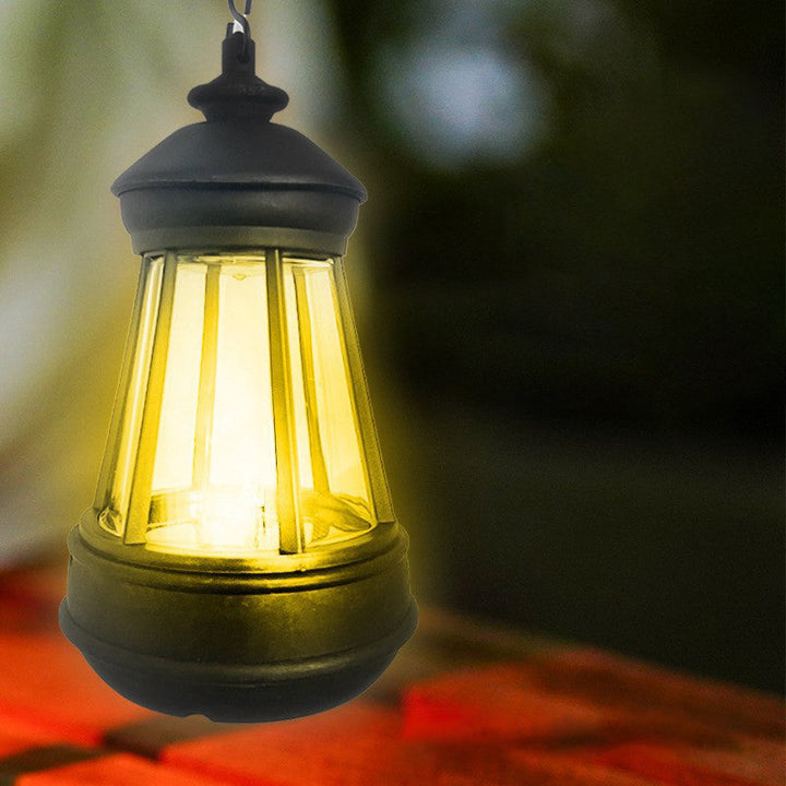 Modern minimalist Solar tragbare runde Turm Eisen LED Außenleuchte für Garten | Karnz