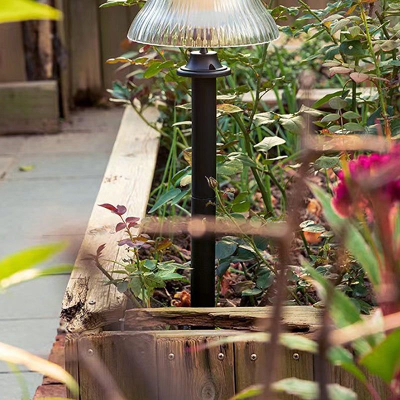 Modern Minimalist Runde Halbkugel Lange Stange Eisen ABS LED Erdstecker Außenlicht Für Garten | Karnz