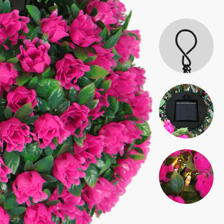 Moderne Art Deco Runde Blumenstrauß Kunststoff LED Außenbeleuchtung für Garten | Karnz