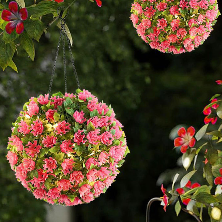 Moderne Art Deco Runde Blumenstrauß Kunststoff LED Außenbeleuchtung für Garten | Karnz