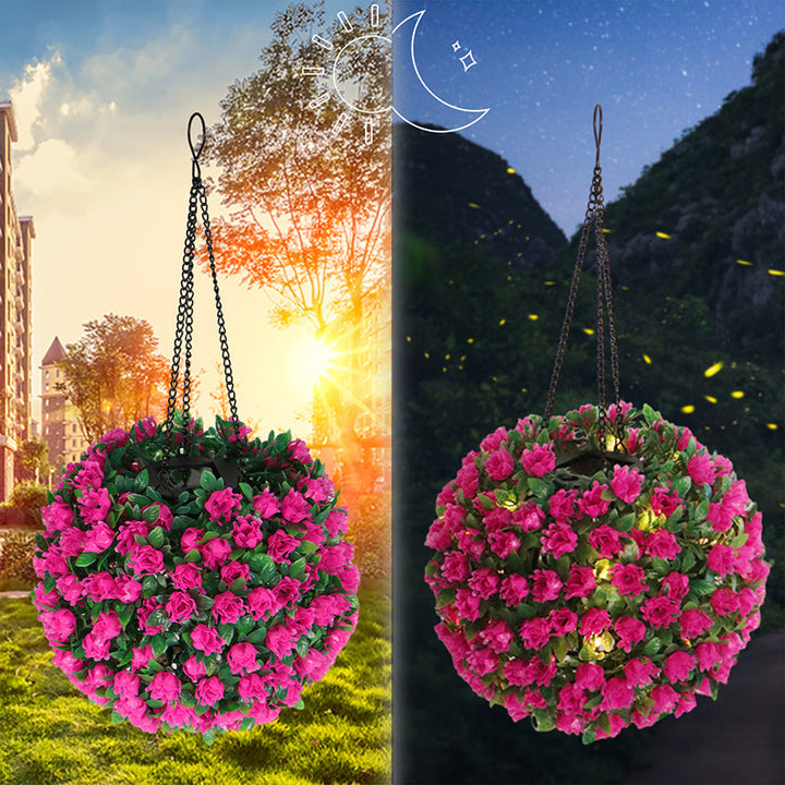 Moderne Art Deco Runde Blumenstrauß Kunststoff LED Außenbeleuchtung für Garten | Karnz