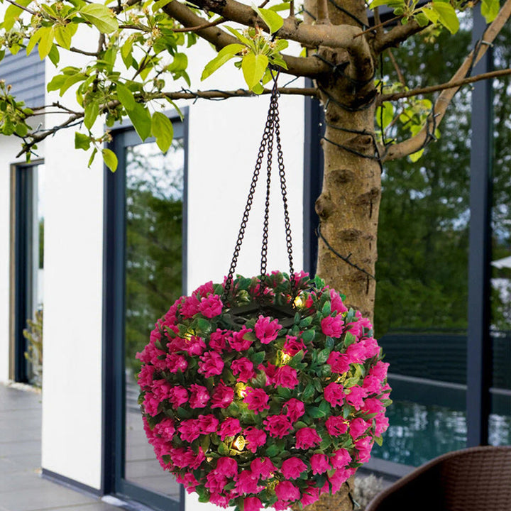 Moderne Art Deco Runde Blumenstrauß Kunststoff LED Außenbeleuchtung für Garten | Karnz