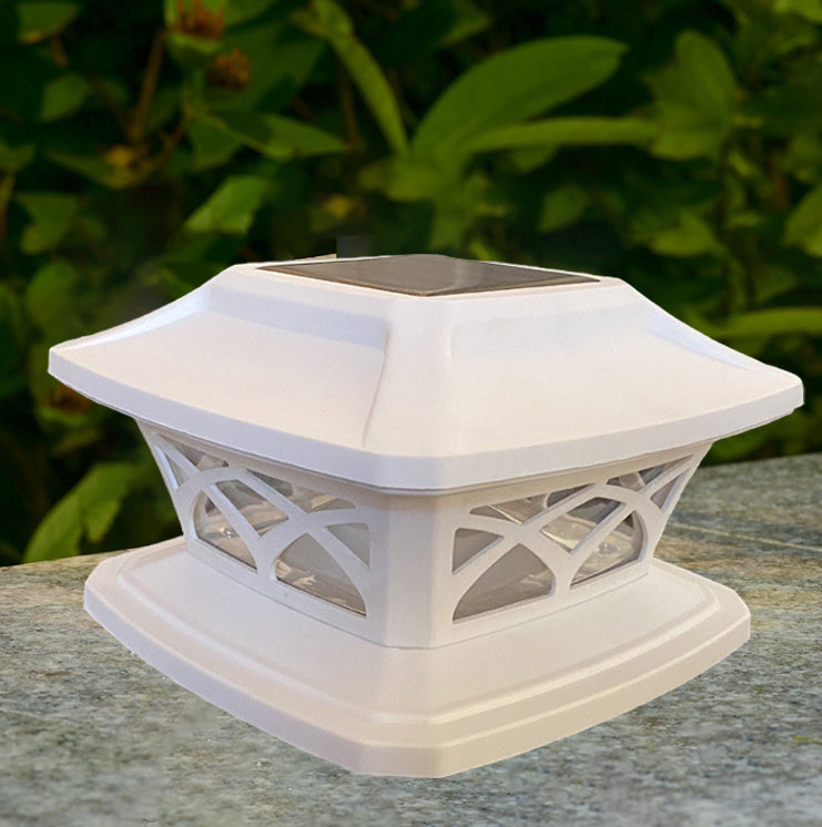 Moderne Einfachheit Quadratisch Kunststoff LED Postkopf Licht Außenlicht Für Garten | Karnz