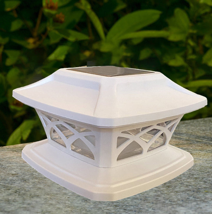Moderne Einfachheit Quadratisch Kunststoff LED Postkopf Licht Außenlicht Für Garten | Karnz