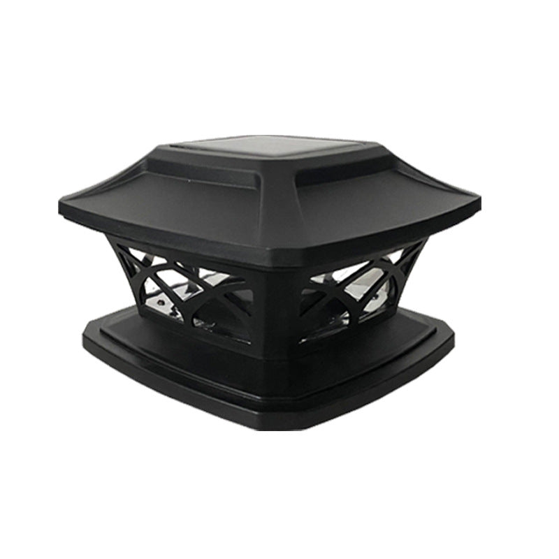 Moderne Einfachheit Quadratisch Kunststoff LED Postkopf Licht Außenlicht Für Garten | Karnz