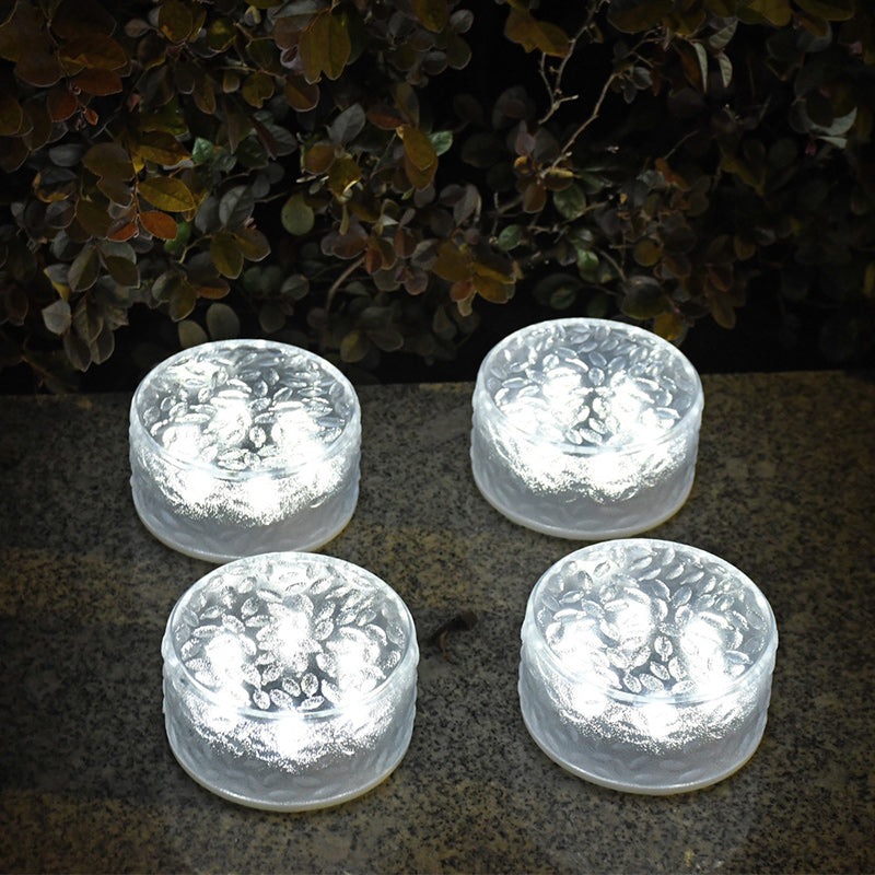Moderne Minimalistische Solar Runde Eis Ziegel Form Acryl LED Außenbeleuchtung Für Garten | Karnz