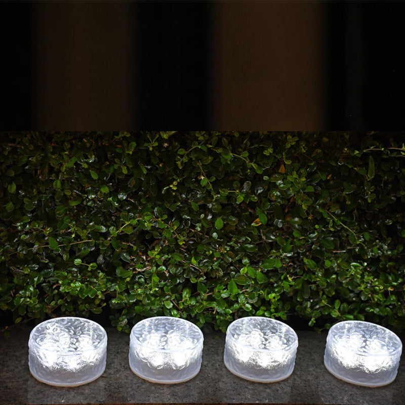 Moderne Minimalistische Solar Runde Eis Ziegel Form Acryl LED Außenbeleuchtung Für Garten | Karnz