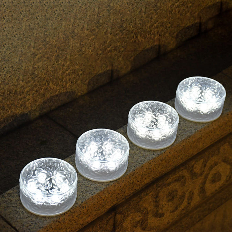 Moderne Minimalistische Solar Runde Eis Ziegel Form Acryl LED Außenbeleuchtung Für Garten | Karnz