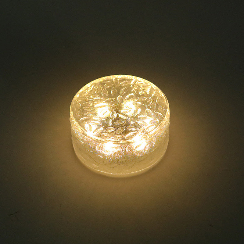 Moderne Minimalistische Solar Runde Eis Ziegel Form Acryl LED Außenbeleuchtung Für Garten | Karnz