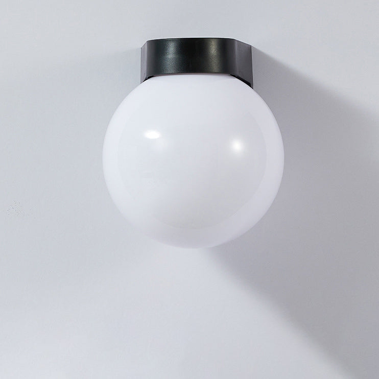 Moderne Einfachheit Wasserdichte Orb Polycarbonat Acryl 1-Licht Wand Scone Lampe Für Außenpatio | Karnz
