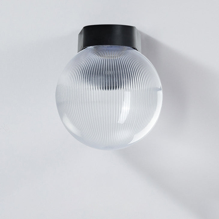 Moderne Einfachheit Wasserdichte Orb Polycarbonat Acryl 1-Licht Wand Scone Lampe Für Außenpatio | Karnz