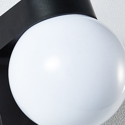 Moderne Einfachheit Wasserdichte Orb Polycarbonat Acryl 1-Licht Wand Scone Lampe Für Außenpatio | Karnz