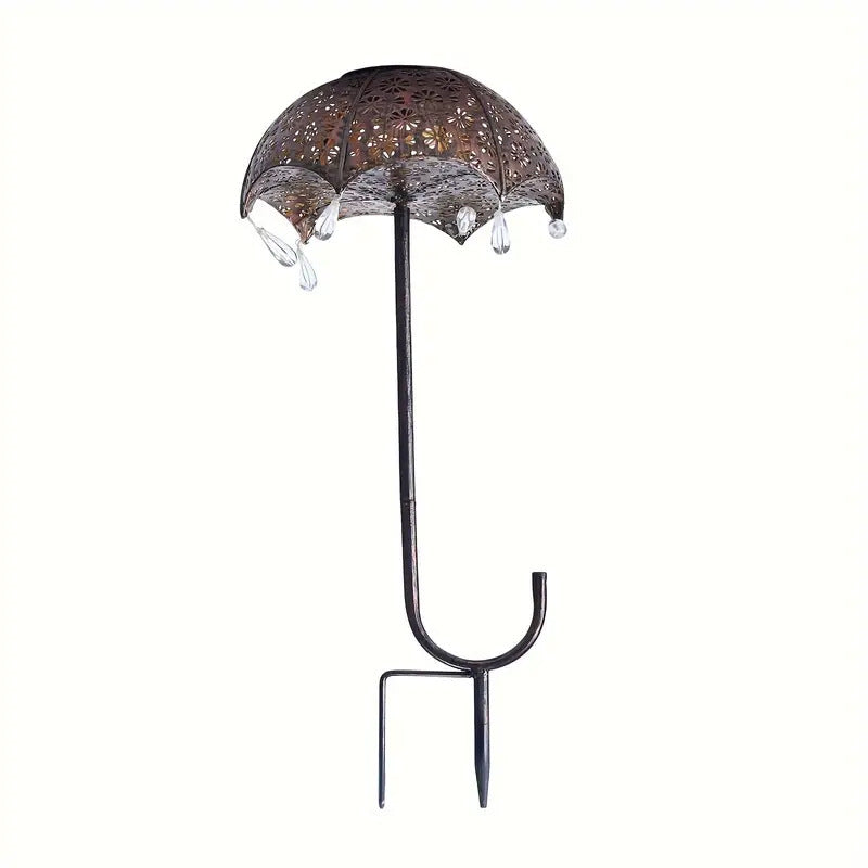 Moderne Art Deco Solar wasserdichte Regenschirm Eisen LED Erdstecker Außenleuchte für Garten | Karnz