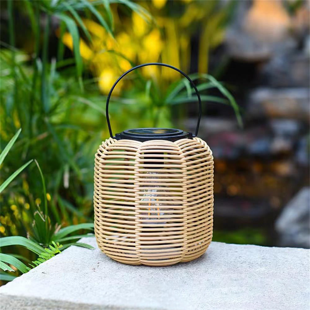 Moderne Art Deco Solar Wasserdichte Zylindernlaterne Hohlraum Kunststoff Eisen LED Außenlicht für Garten | Karnz