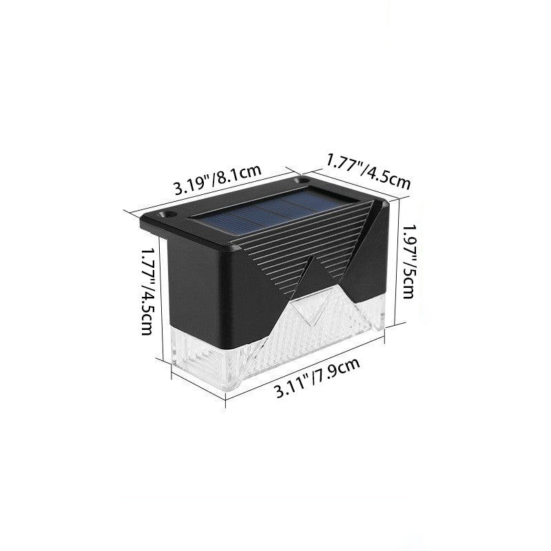 Modern Minimalist Solar Waterproof Rechteckige Plastik LED Außenleuchte Für Garten | Karnz