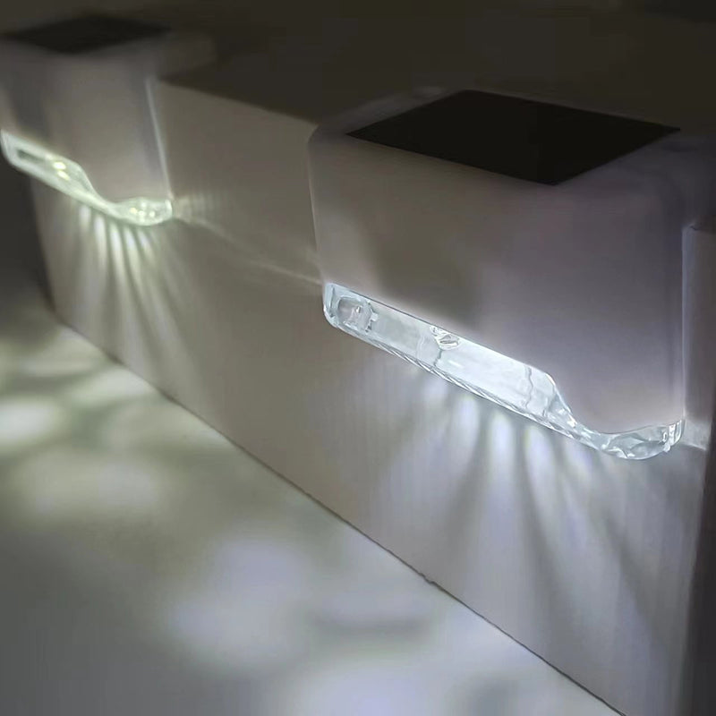 Modern Minimalist Solar Waterproof Rechteckige Plastik LED Außenleuchte Für Garten | Karnz