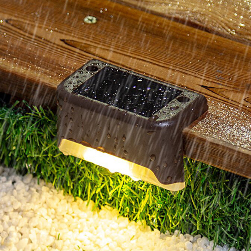 Modern Minimalist Solar Waterproof Rechteckige Plastik LED Außenleuchte Für Garten | Karnz