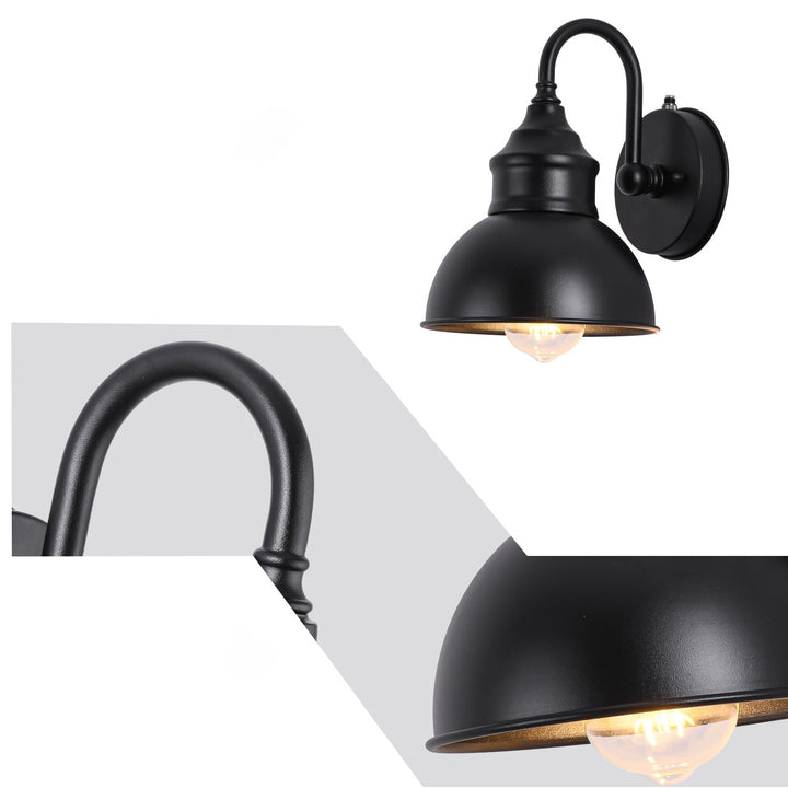 Moderner Minimalistischer Outdoor Wasserdichter Runder Gebogener Pfosten Eisen Schattierung 1-Licht Wandleuchte Lampe Für Garten | Karnz