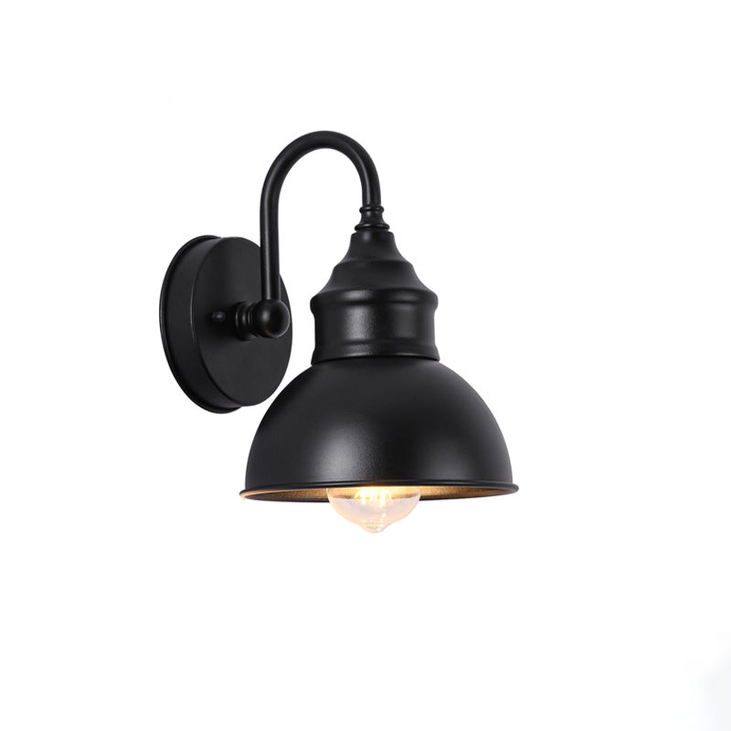 Moderner Minimalistischer Outdoor Wasserdichter Runder Gebogener Pfosten Eisen Schattierung 1-Licht Wandleuchte Lampe Für Garten | Karnz