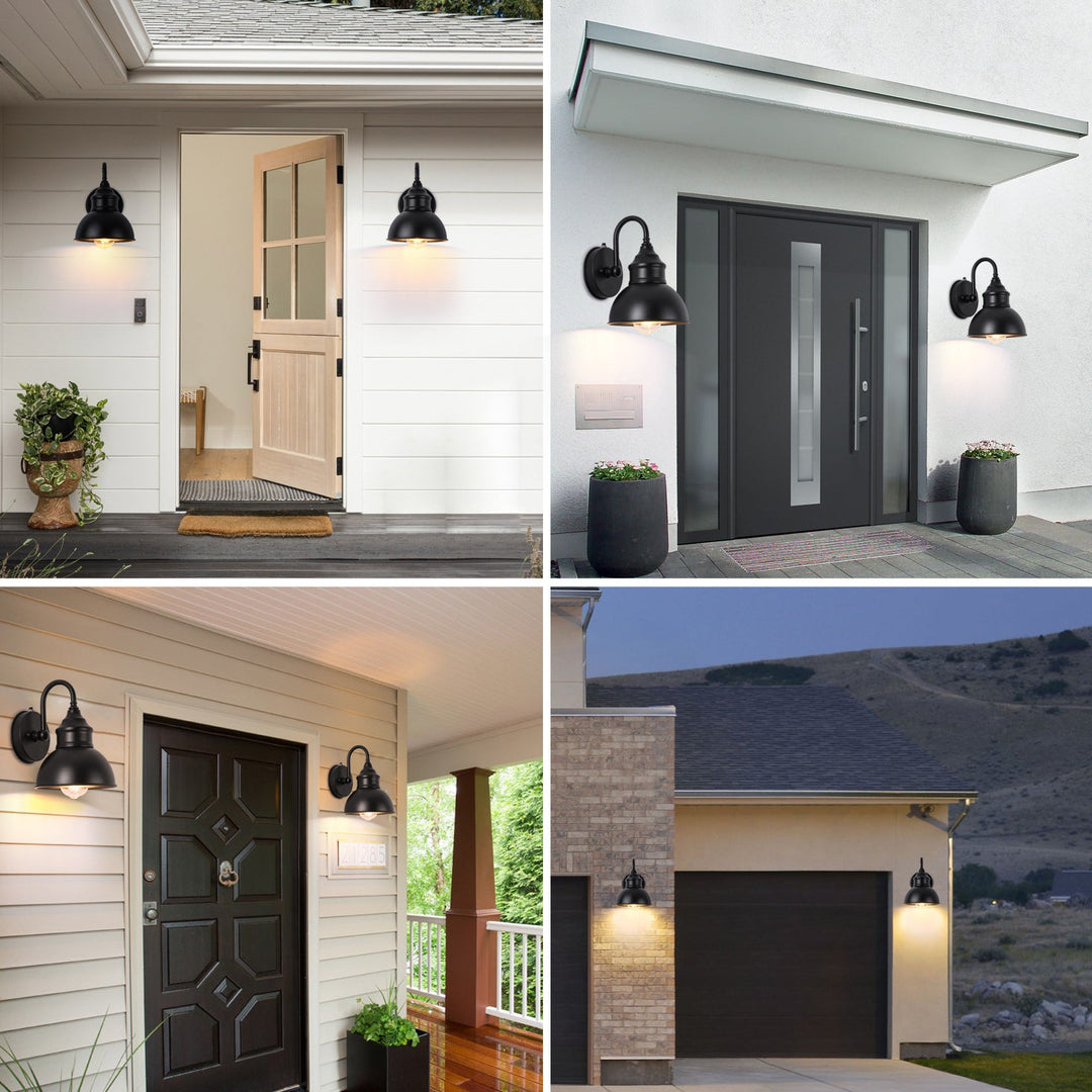 Moderner Minimalistischer Outdoor Wasserdichter Runder Gebogener Pfosten Eisen Schattierung 1-Licht Wandleuchte Lampe Für Garten | Karnz