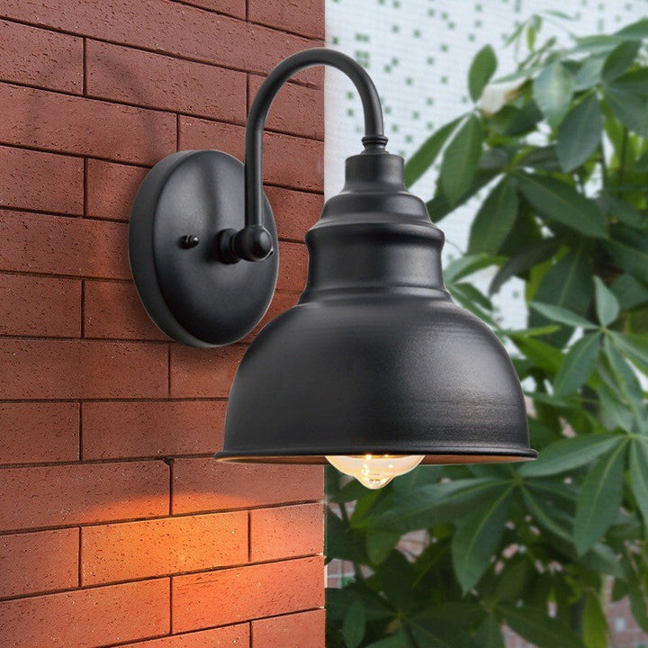 Moderner Minimalistischer Outdoor Wasserdichter Runder Gebogener Pfosten Eisen Schattierung 1-Licht Wandleuchte Lampe Für Garten | Karnz