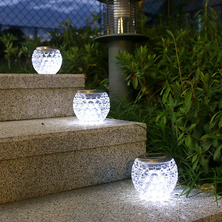 Moderne Art Deco Solar Glass Jar Voller Sterne ABS Edelstahl LED Außenlichter Für Garten | Karnz