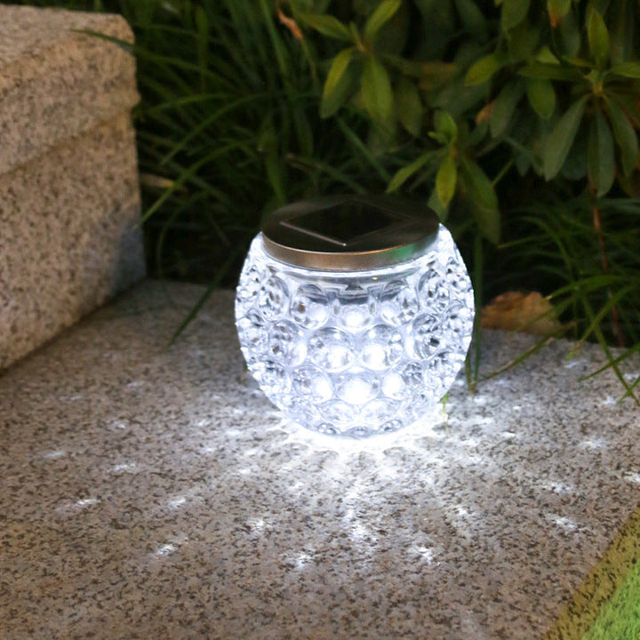 Moderne Art Deco Solar Glass Jar Voller Sterne ABS Edelstahl LED Außenlichter Für Garten | Karnz