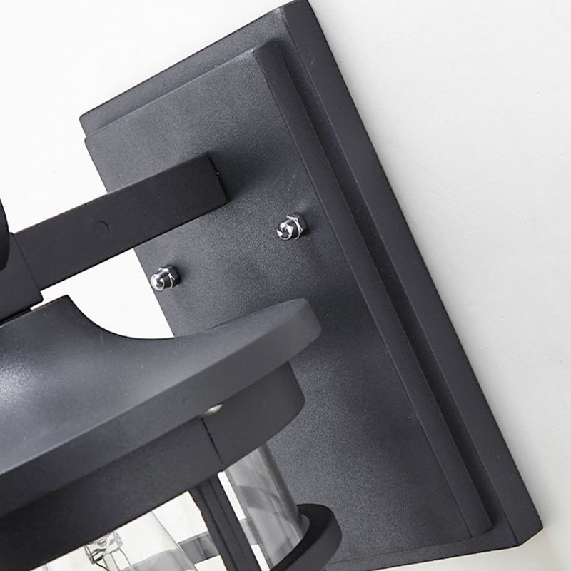 Zeitgenössische Industriedesign Säulen Aluminium Glas 1-Lampen Wandleuchte für Garten | Karnz