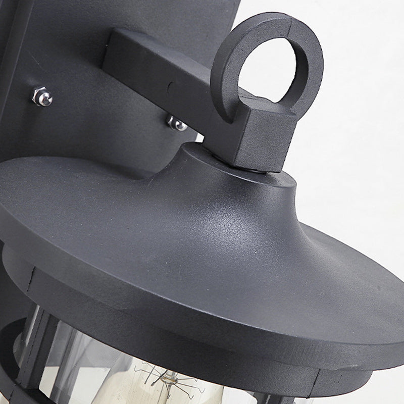 Zeitgenössische Industriedesign Säulen Aluminium Glas 1-Lampen Wandleuchte für Garten | Karnz