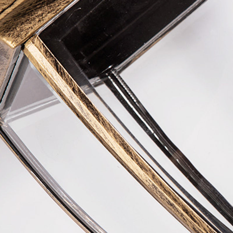 Zeitgenössische Retro Wasserdichte Sechseckige Käfig Aluminium Mattiertes Klarglas 1-Licht Wandlampe Für Außenpatio | Karnz
