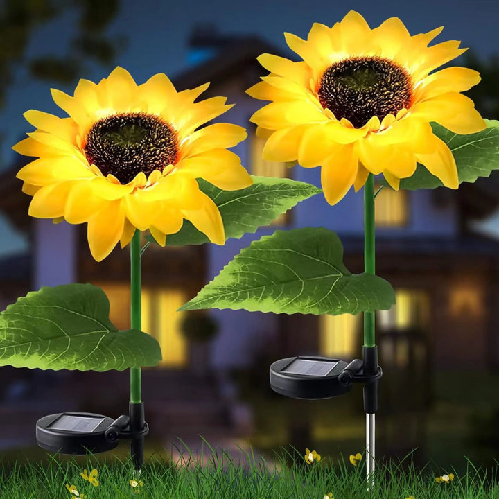 Zeitgenössische kreative künstliche Blume LED Solar wasserdicht Rasen Einstecklicht für Außenbereich Terrasse | Karnz