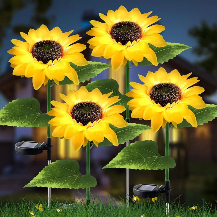 Zeitgenössische kreative künstliche Blume LED Solar wasserdicht Rasen Einstecklicht für Außenbereich Terrasse | Karnz