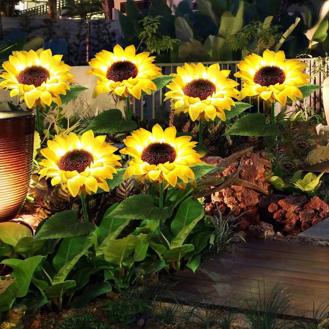 Zeitgenössische kreative künstliche Blume LED Solar wasserdicht Rasen Einstecklicht für Außenbereich Terrasse | Karnz