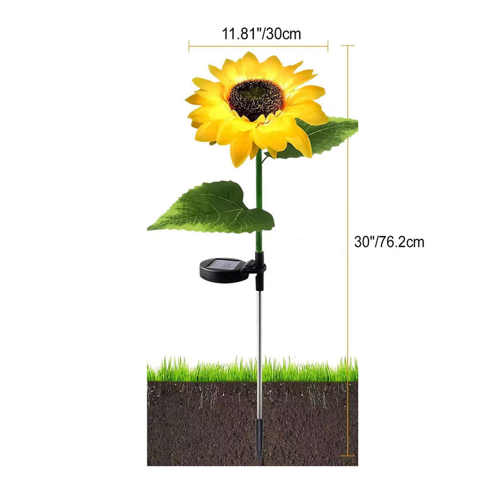 Zeitgenössische kreative künstliche Blume LED Solar wasserdicht Rasen Einstecklicht für Außenbereich Terrasse | Karnz