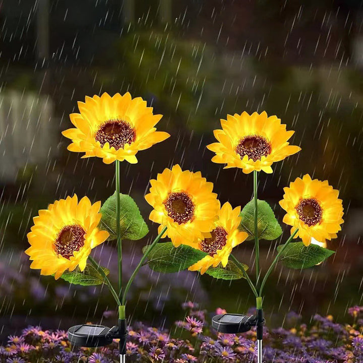Zeitgenössische kreative künstliche Blume LED Solar wasserdicht Rasen Einstecklicht für Außenbereich Terrasse | Karnz