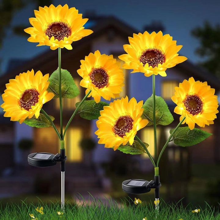 Zeitgenössische kreative künstliche Blume LED Solar wasserdicht Rasen Einstecklicht für Außenbereich Terrasse | Karnz