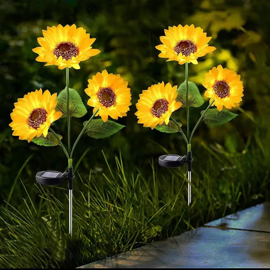 Zeitgenössische kreative künstliche Blume LED Solar wasserdicht Rasen Einstecklicht für Außenbereich Terrasse | Karnz