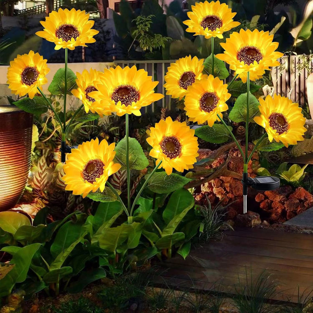 Zeitgenössische kreative künstliche Blume LED Solar wasserdicht Rasen Einstecklicht für Außenbereich Terrasse | Karnz