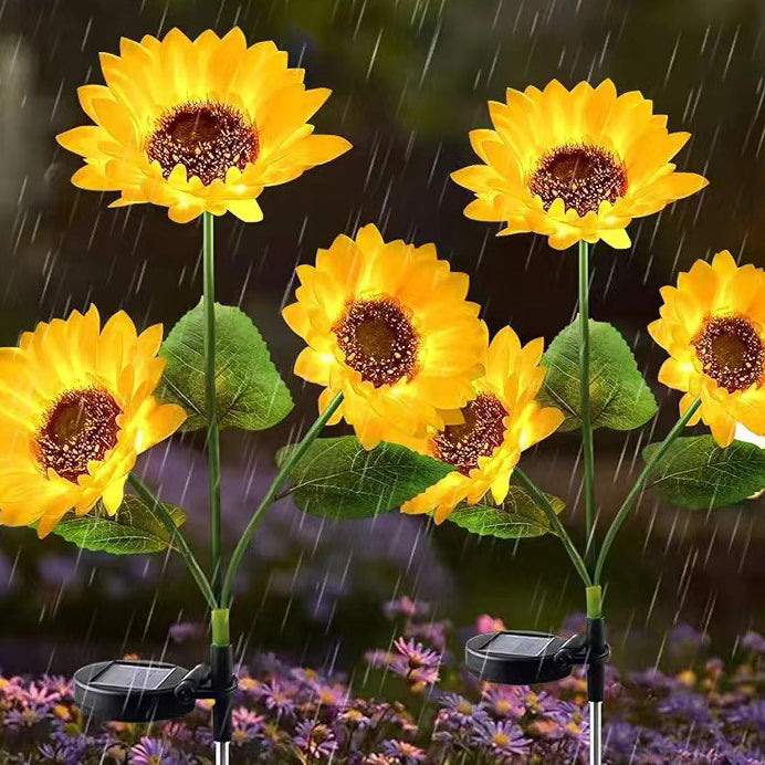 Zeitgenössische kreative künstliche Blume LED Solar wasserdicht Rasen Einstecklicht für Außenbereich Terrasse | Karnz