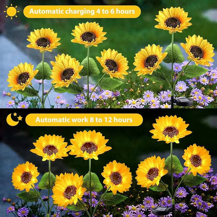 Zeitgenössische kreative künstliche Blume LED Solar wasserdicht Rasen Einstecklicht für Außenbereich Terrasse | Karnz
