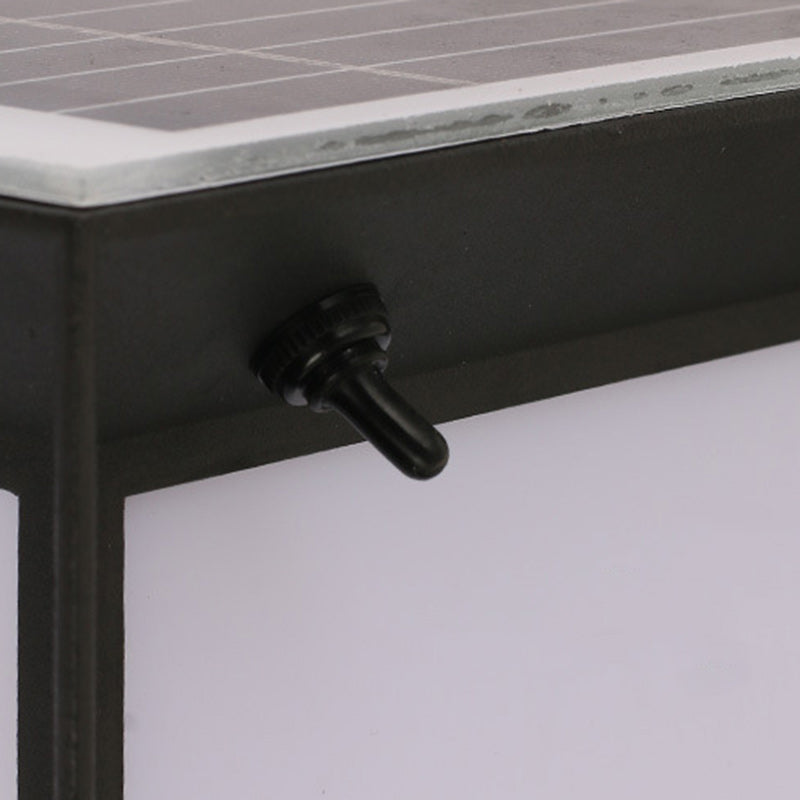 Moderner Minimalistischer Solar-Wasserdichter Quadratförmiger Aluminium-Acryl-LED-Außen-Straßenlaterne Für Garten | Karnz