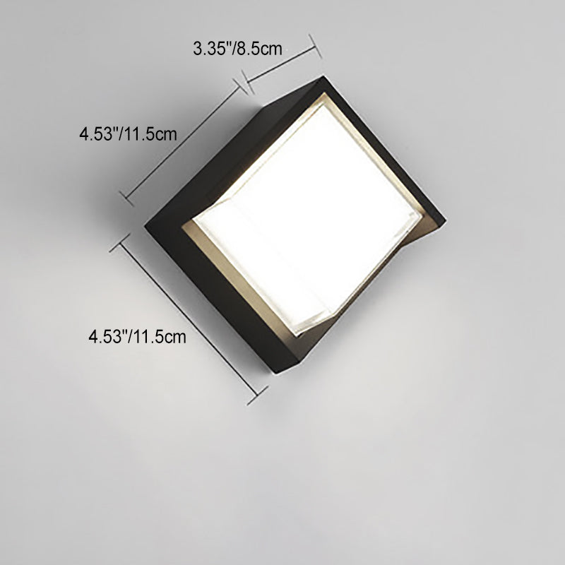 Wasserdichte runde/quadratische LED-Wandleuchte aus Kunststoff/Acryl für den Garten