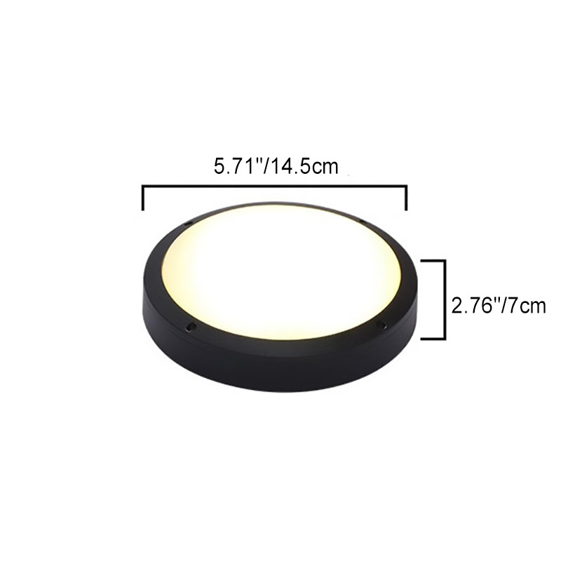 Modern Minimalist Wasserdicht Rund Aluminium Acryl LED Außen Deckenleuchte Für Garten | Karnz