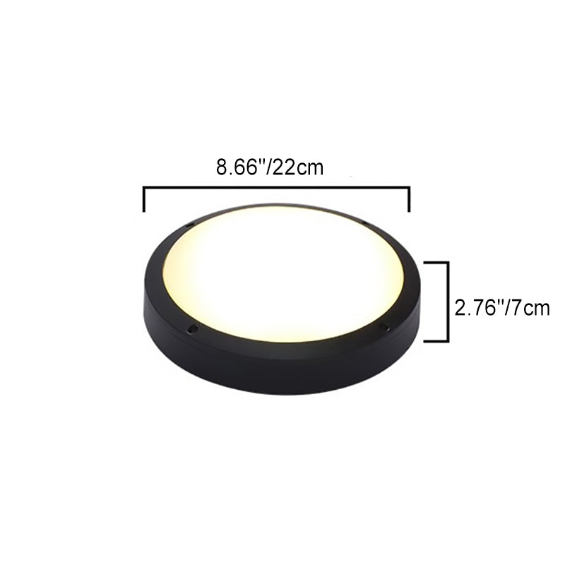 Modern Minimalist Wasserdicht Rund Aluminium Acryl LED Außen Deckenleuchte Für Garten | Karnz
