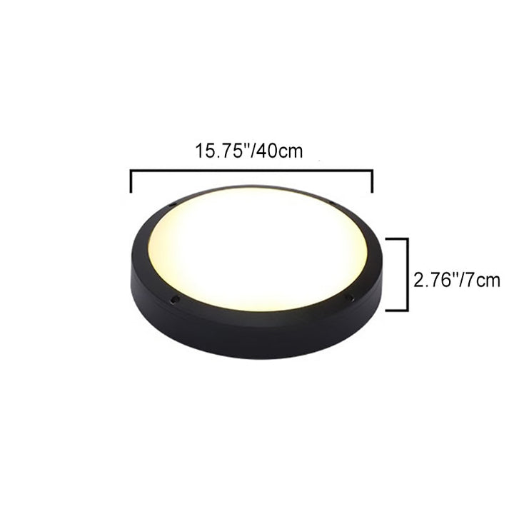 Modern Minimalist Wasserdicht Rund Aluminium Acryl LED Außen Deckenleuchte Für Garten | Karnz