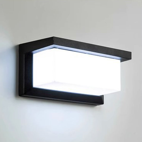 Rechteckige, wasserdichte LED-Wandleuchte aus Aluminium für die Terrasse